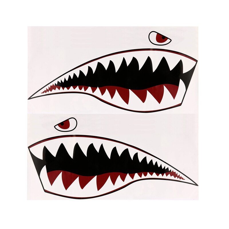 Vandtæt pvc mærkat haj tænder til kajak båd bil lastbil klistermærker
