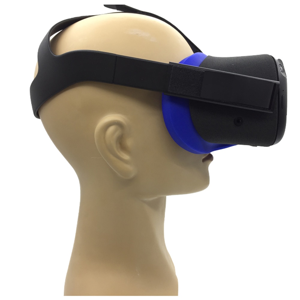 Capa de silicone para vr oculus quest, óculos unissex anti-suor, proteção contra vazamento, bloqueio de luz almofada para missões oculus