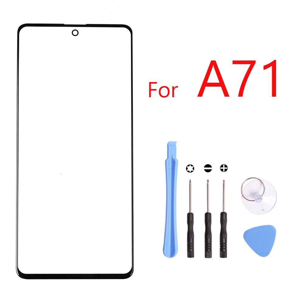 berühren Bildschirm Für Samsung Galaxis A11 A21 A31 A41 A51 A71 berühren Bildschirm Vorderseite Glas Tafel TouchScreen LCD äußere Anzeige objektiv: A71 mit Werkzeug
