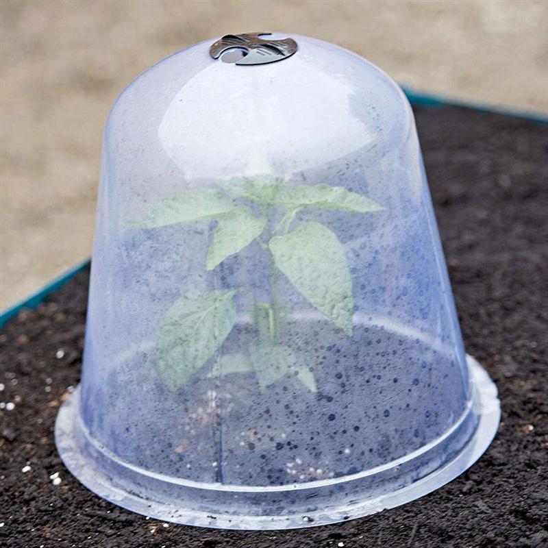 2 pièces jardin Cloche plastique protection plante cloches dôme isolation couverture plante abri Mini couverture pour jardin fleur cour plante