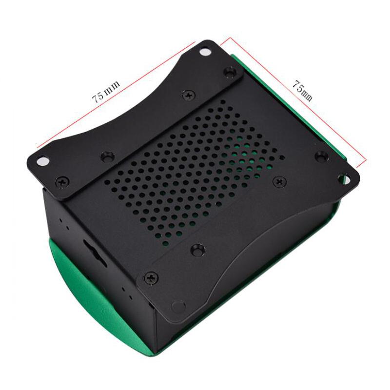 Raspberry Pi 3 modelo B Plus funda negra de Metal de aluminio verde y plata caja RPI 3 Compatible con Raspberry Pi 3 modelo B