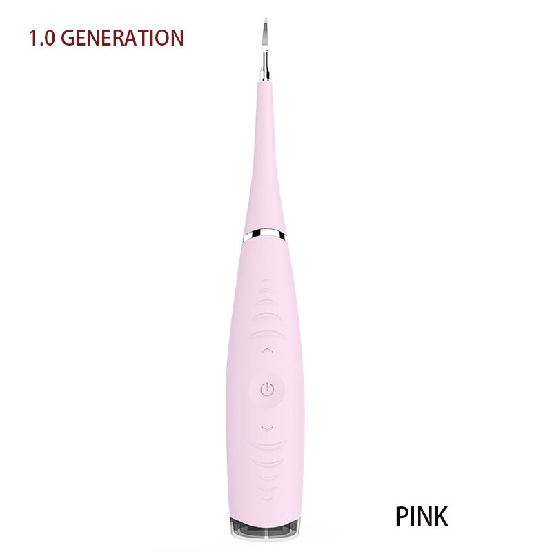 Remover elektrisk ultraljud sonisk oral irrigator tandvård tandkalk tandsten tandkött tandläkare vattentät vitare tänder cleane: 1.0 rosa