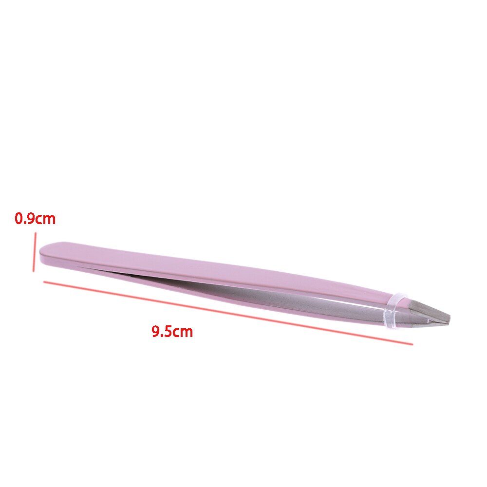 1 Pc Rvs Slant Tip Wenkbrauw Pincet Professionele Eye Brow Ontharing Cosmetica Wimper Extension Vrouwen Makeup Tools