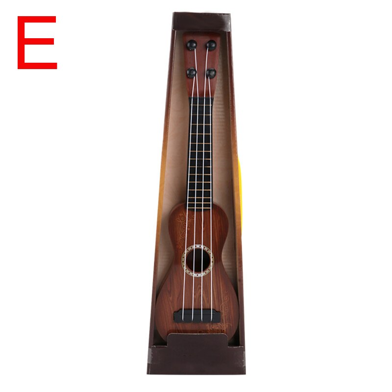 Mini ukelele de simulación nueva para niños, guitarra de aprendizaje de 4 cuerdas, instrumentos musicales, juguetes educativos: E