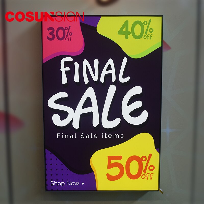 Fabric light box wall mounted led box picture frame advertising light box sign billboard led light box for restaurants shop