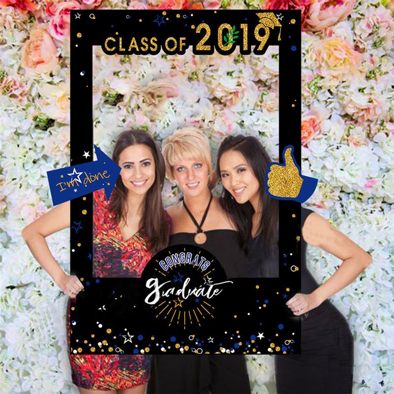 Photo Booth Props Graduation Decoration Photobooth Props Selfie Frame Paper Picture Frame Cutout Photo Booth Prop For Graduation