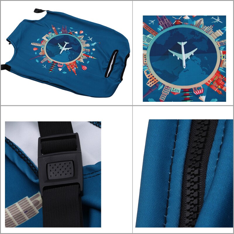 Luggage Cover - Elastic Travel Suitcase Protector - Fits 18"-32" Suitcases - Polyester