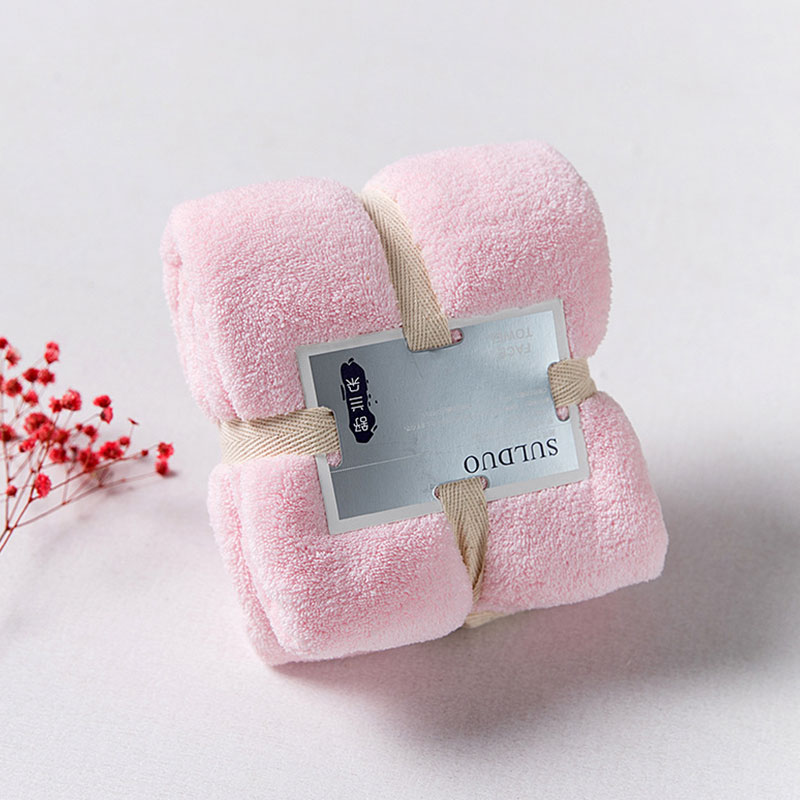 36x80cm Luxury Coral Velvet Towel Super Soft Quick-drying Towels Absorbent Microfiber Comfort Home Bath Face Towel Washrag: Pink