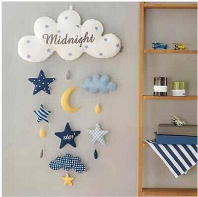 Nordic Stijl Grote Baby Kamer Muur Opknoping Decoratie Diy Cloud Opknoping Ornamenten Dream Catchers Kids Baby Bed Tent Decoratie: Licht Groen