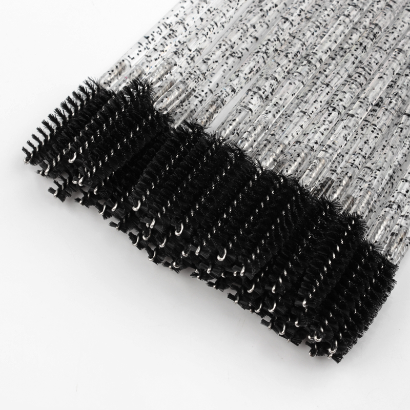 5/25/50 pezzi pennelli per ciglia strumento per trucco pennello per sopracciglia bacchette per mascara pennelli per trucco applicatore per ciglia finte forniture per ciglia: Avorio / Raccoon