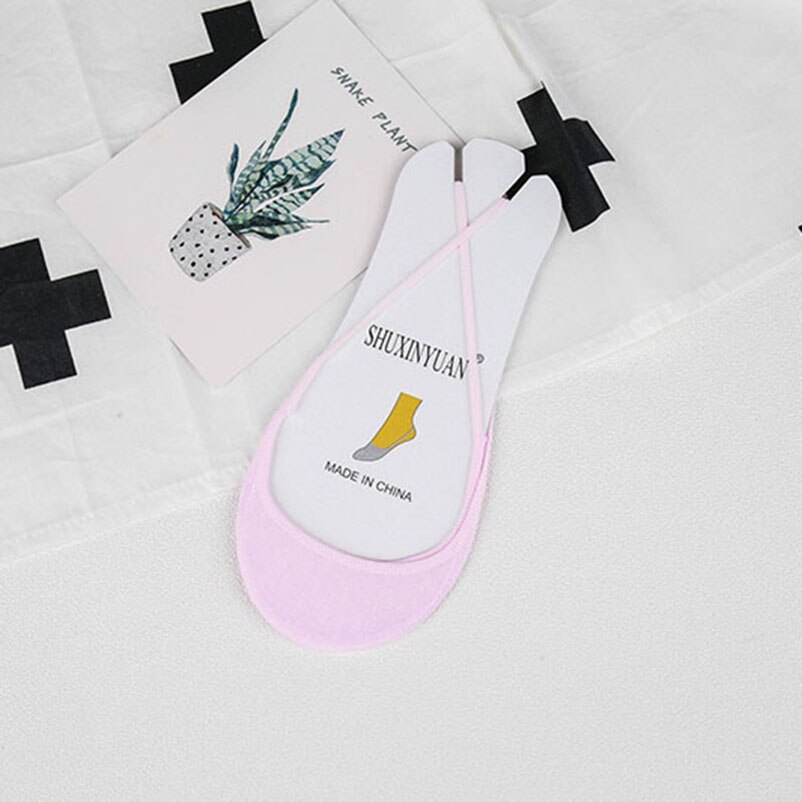 Zachte Katoen Slippers Vrouwelijke Kleurrijke Hoge Hakken Sokken Mode Vrouwen Ademend Boot Sokken Zomer Korte Onzichtbare Sok 5 Paren/partij: C