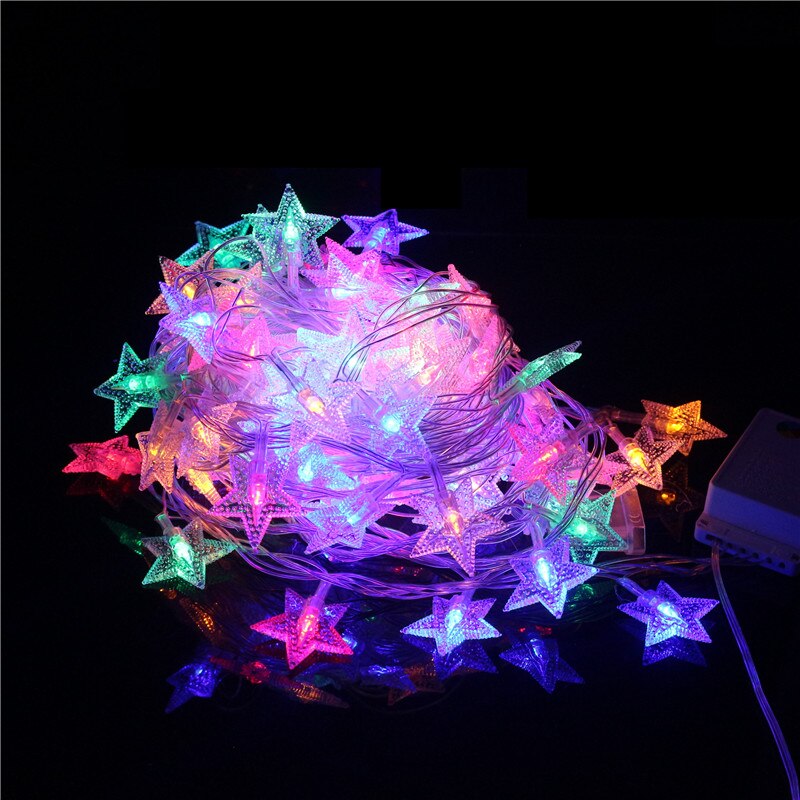 LED Star String Lights 2 M/5 M/10 M LED Fairy Lights Kerst Bruiloft decoratie Verlichting Batterij bedienen fonkel