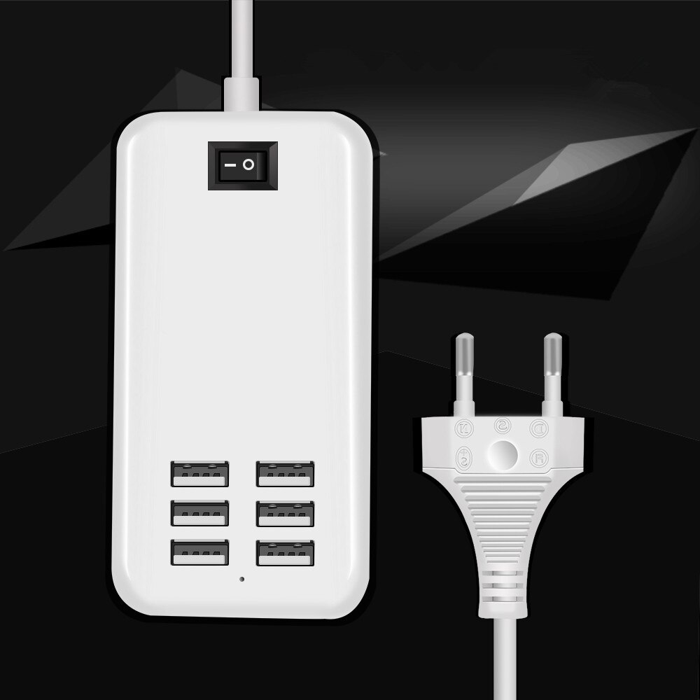 30w usb-ladegeräte mit je 6 anschlüssen, 6a schnellladestationen, handy-hubs für den schreibtisch und reisen, verlängerungssteckdosen