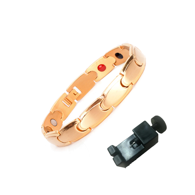 EBUTY Gesundheit 4 Elemente Armbinde Edelstahl Armreif Frauen &Ampere; Männer Armbinde Schmuck Mit Kasten Hologramm Armbänder: F