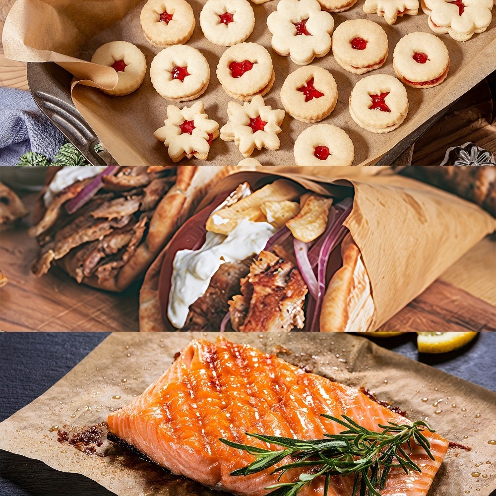 Hojas de papel pergamino para hornear, revestimientos antiadherentes precortados para horno, freidora de aire, estera para asar, pan al vapor, galletas, 5/8/10/20m