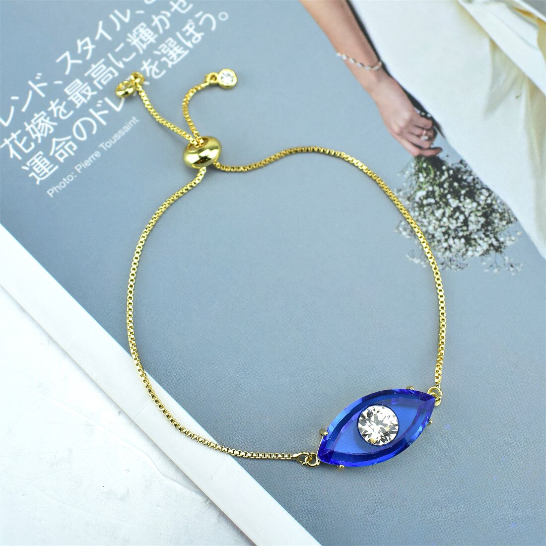 Turkije Evil Eye Armband Dames Crystal Zirkoon Eenvoudige Temperament Sieraden