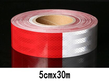 50 millimetri di larghezza ad Alta intensità prismatico riflettente foglio di nastro Adesivo Riflettente Conspicuity nastro per il Rimorchio del Camion: bianca