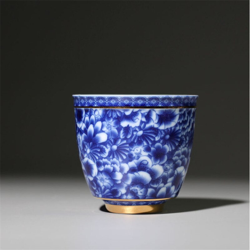 Kinesiska jingdezhen blått och vitt porslin tekopp liten teskål keramisk tekopp kaffe öl vinmugg drinkware: B