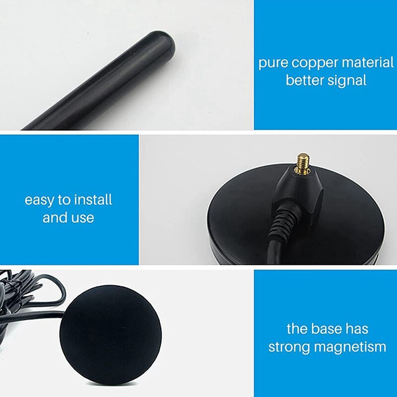 Wasserdichte ersatzantenne mit 5.8 dbi verstärkung, magnetfuß, großer reichweite, mobilfunk- 915 -mhz-lora-Tor und 10ft kabeln