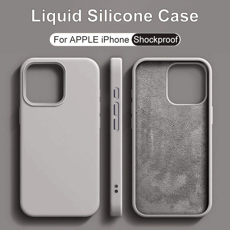 Funda de teléfono de lujo a prueba de golpes 16 Pro Max para iPhone 16 Pro Max, fundas de silicona líquida para Apple iPhone 16 Plus, funda suave para parachoques