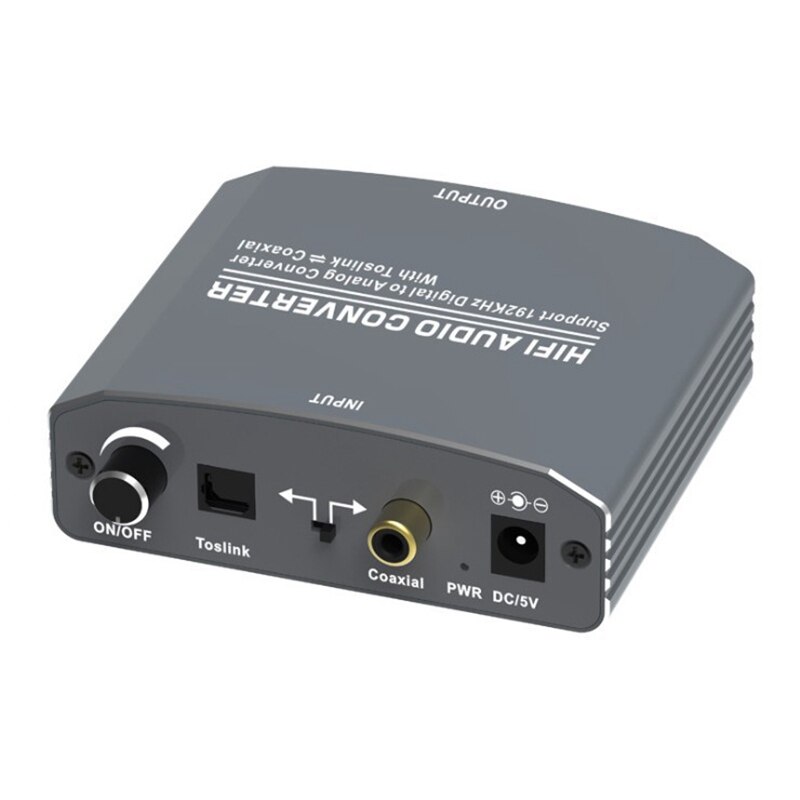 Audio digital to Analog Audio Converter 192KHz Audio Decoder HiFi Digital Optical Coaxial Converter