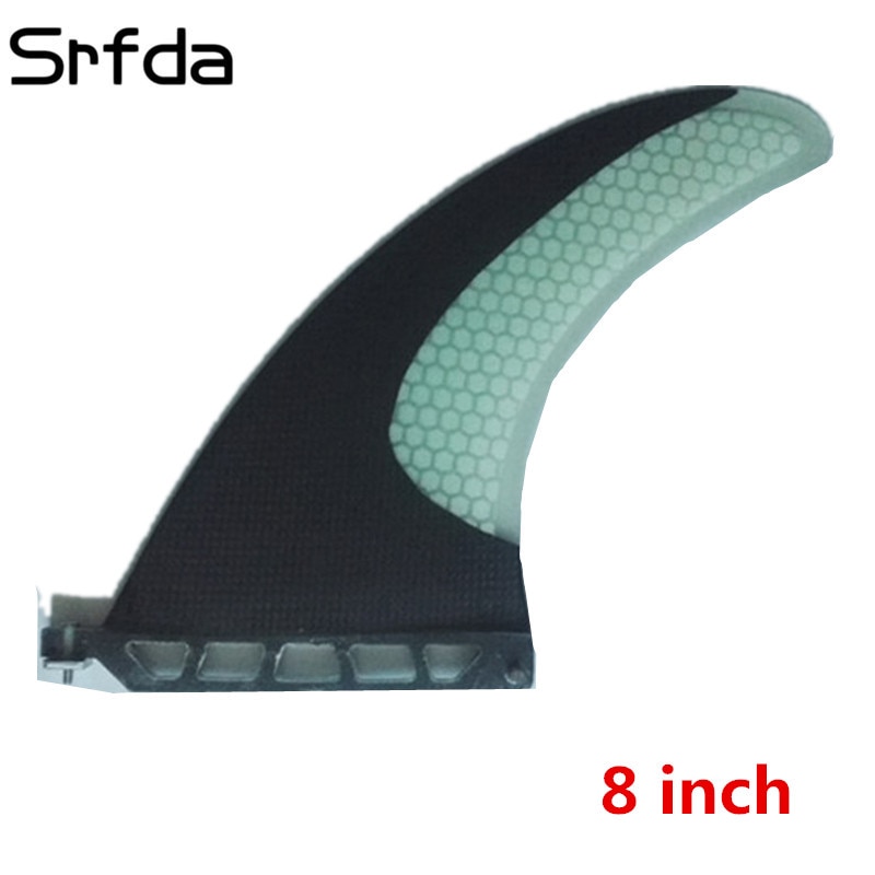 srfda 8 Inch Single Surfboard Fin Honeycomb Carbon Fiberglass Steel Rudder Fin Surfing Surf Fins