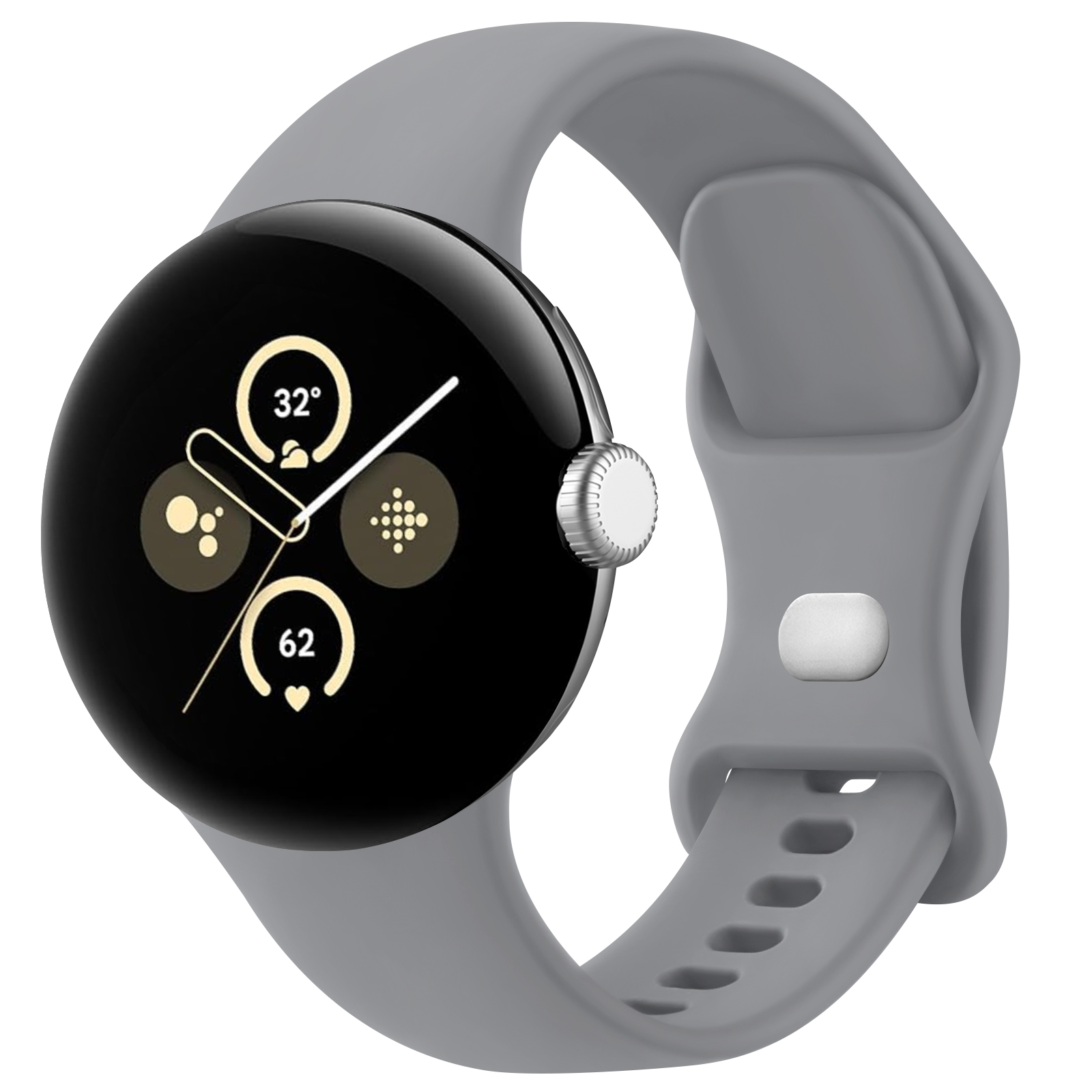 Silikonerem uden mellemrum til google pixel watch 2/1 armbånd correa smartwatch-tilbehør bælte til pixel watch 3 41mm sportrem: S / Beige / 16mm