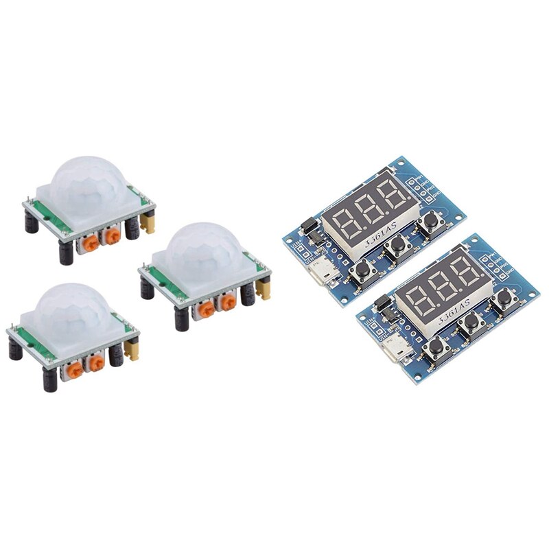 3Pcs Für HC-SR501 PIR Motion Sensor Detektor Modul Mit 2 Kanal PWM Platz Welle Puls Signal Generator: Default Title