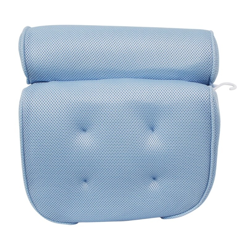 komfort 3d luft mesh badekar hodepute med 4 sugekopper 3d badekar pute  u50a