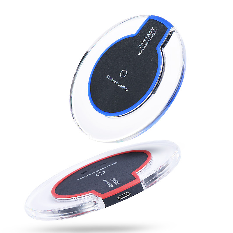 5W Car Mobile Wireless Charger With Crystal Round Wireless Charger For Easy To Use And
