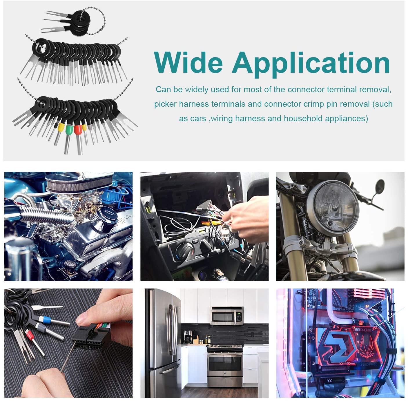 Terminal Removal Tool Kit Voor Auto, 39 Stuks Draad Connector Pin Release Key Extractor Gereedschap Set Voor Meest Connector Terminal