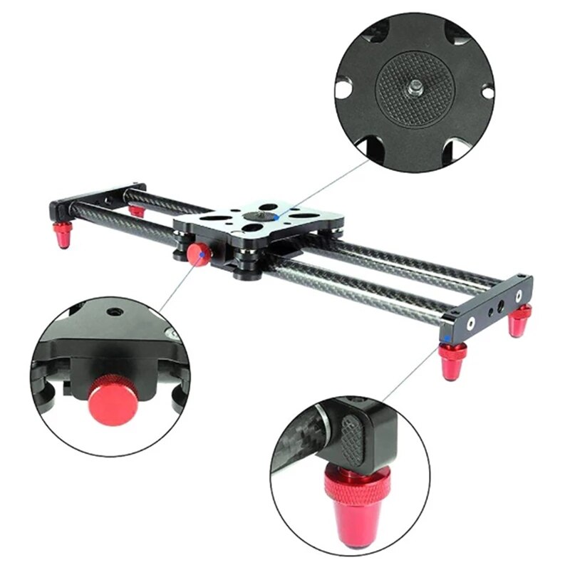 Carbon Fiber Micro Mini DSLR Kamera Slider Schiene Desktop Lager-typ Stabilisator Video Schiene Voor für Stativ Universal