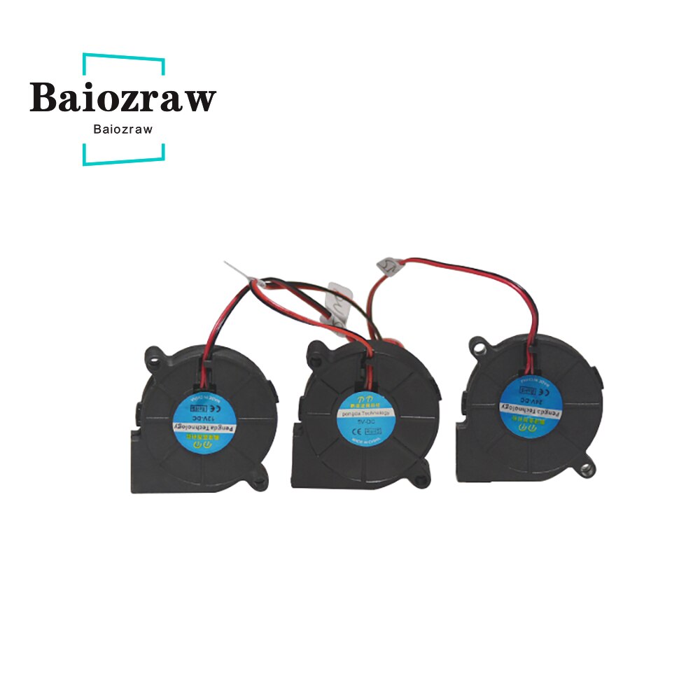 1Pcs 5015 Fan 5V / 12V / 24V 2pin Turbo Fan Luchtbevochtiger Centrifugaal Ventilator Projector Blower centrifugaal Ventilator