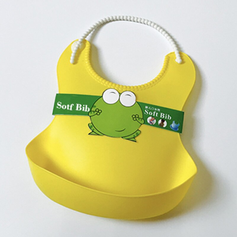 Baby wasserdicht Mittagessen lätzchen Kleinkinder silikon fütterung Baby speichel handtuch Karikatur wasserdichte schürzen Baby Lätzchen: KS0503-Gelb