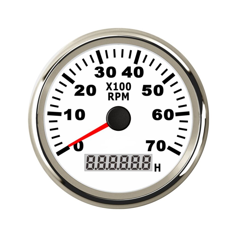 85mm Tachometer with Hourmeter Truck Car Boat Diesel Engine Tacho Meter Sensor Gauge REV Counter with Backlight M16 M18: 7K WS