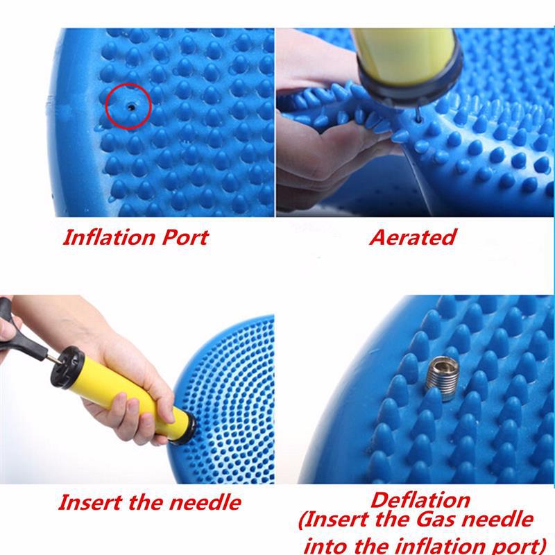 Bolas de Yoga con almohadilla de masaje, cojín de disco de equilibrio oscilante de estabilidad inflable, tabla de masaje, bolas de entrenamiento para ejercicio físico