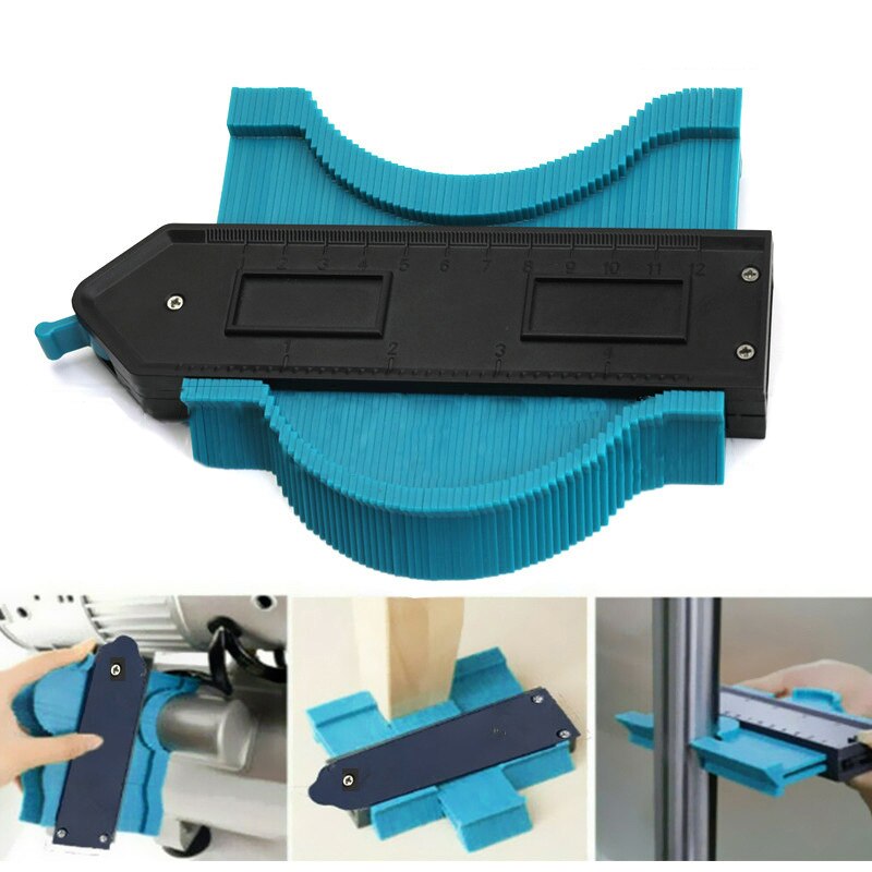 Multi-Function Contour Measuring Instrument Profile Gauge Duplication Ruler Wood Marking Tool Measuring Gauge General Tool