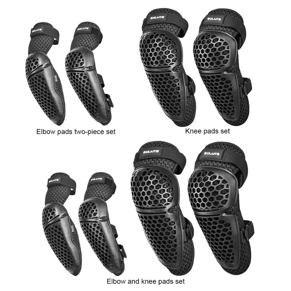 Ginocchiere per moto Ginocchiera da motocross traspirante Protezione per gomito per moto antiurto Protezione per gomito da equitazione per andare in bicicletta