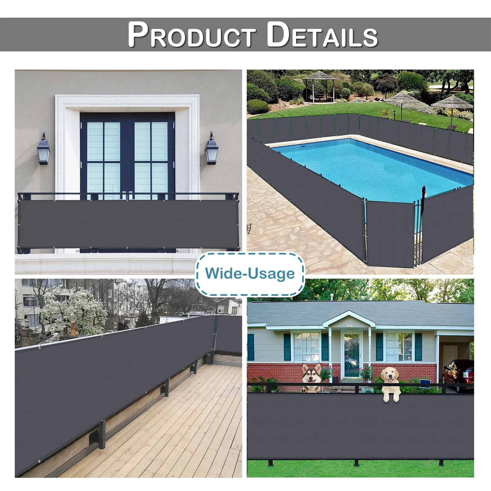 Anti-UV Sunshade Net Balcony Privacy Fence Netting Garden Succulent Plant Shade Net Shelter Screen Sunshade Swimming Pool Cover