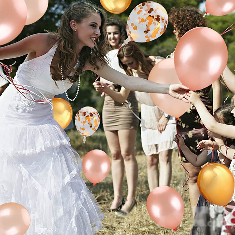 14 stk / lot 18 tommer hjerte stjerne folie ballon 12 tommer konfetti latex balloner fødselsdag bryllupsfest dekoration balon børn