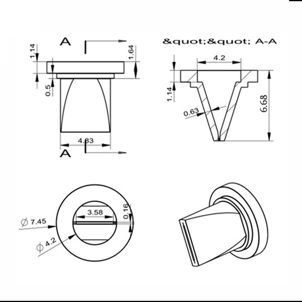 10 pieces White Silicone Duckbill Valve One-way Check Valve 7.45 * 4.2 * 6.68 MM for Liquid and Gas Backflow Prevent
