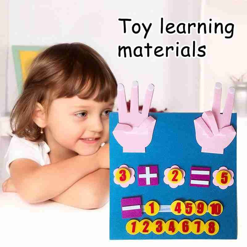 Kindergarten Puzzle Math Teaching Aids Handmade Felt Finger DIY Numbers Novelty Counting Fingers Teaching Toys Numbers Toy C0K4