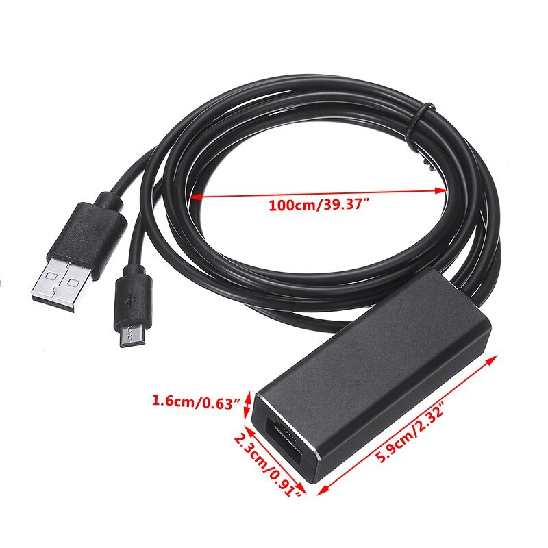 5V/1A-5V/2A Micro USB 100m Network Card High Speed 10/100Mbps Ethernet Adaptor Cable For Fire TV Stick