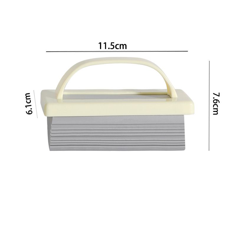 ​​Ergonomic Handheld Sponge Scrubber with Handle -Multi-Surface Bathroom & Kitchen Cleaner for Tiles, Dishes & Sinks​: Silver