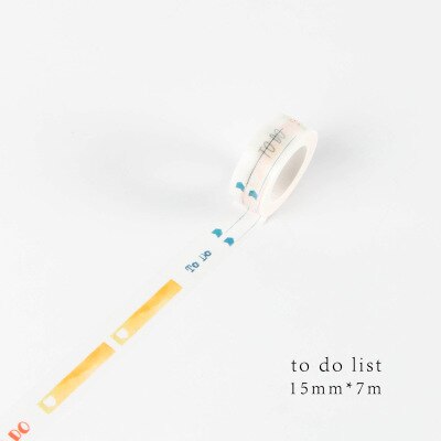 15mm X 7m Learn Tool identification Masking Washi Tape Decorative Adhesive Tape Decor Diy Sticker Label Stationery: TO DO LIST