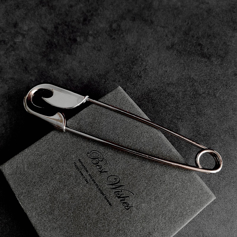 Alfileres grandes de para ropa, alfileres de seguridad de Metal liso, pantalones vaqueros, vestido, bufanda, alfileres ajustables