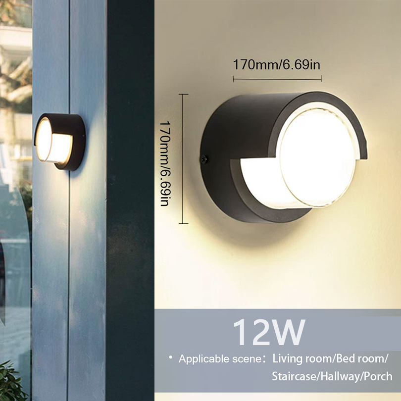 Led buitenwandlamp Waterdicht IP66 Led buitenverlichting Veranda Verlichting Balkon Tuinverlichting Buitenwandlamp tuinverlichting: WHITE / 6w