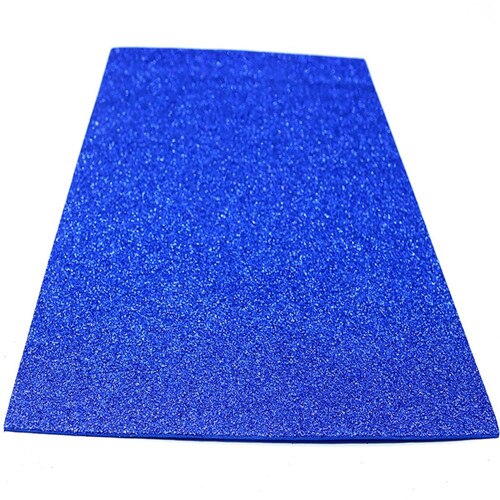 Glitter Foam Paper Spong Paper Diy Craft Manual Paper-Cut Scrapbook Paper Kindergarten Decorations Supplies 20X30 Cm 10 Pcs/Bag: sapphire blue