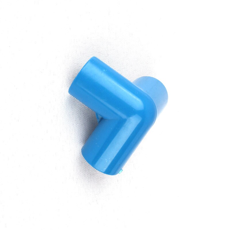 2 stk indre diameter 20mm pvc tee 3- veis til hageslange kontakt hvit / grå / blå plastbeslag: Blå