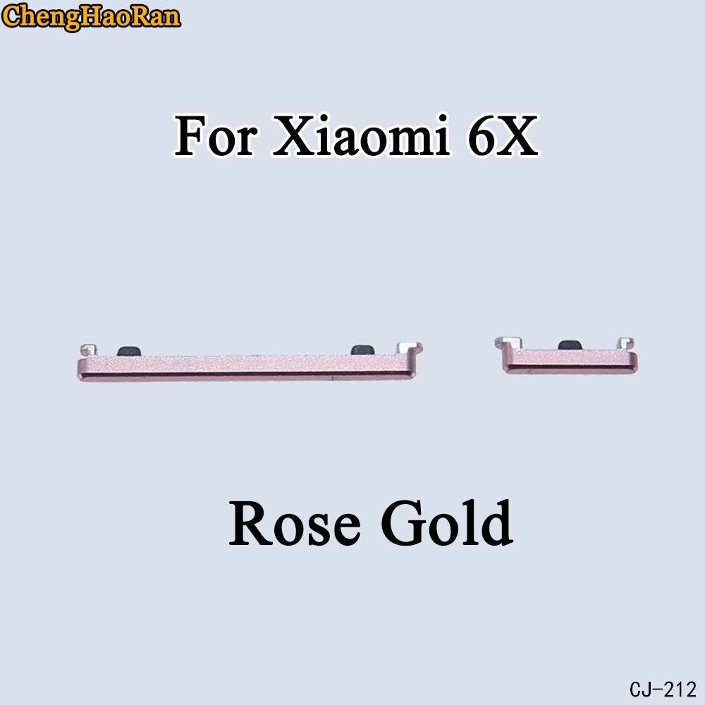 ChengHaoRan 1 Set Side Button Power On Off Volume Button For Xiaomi 6X Replacement Repair Parts Gold/Black/Rose Gold/Red